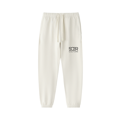 The Essentials Cotton Sweatpants in Apricot – Front View