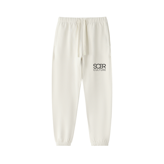 The Essentials Cotton Sweatpants in Apricot – Front View