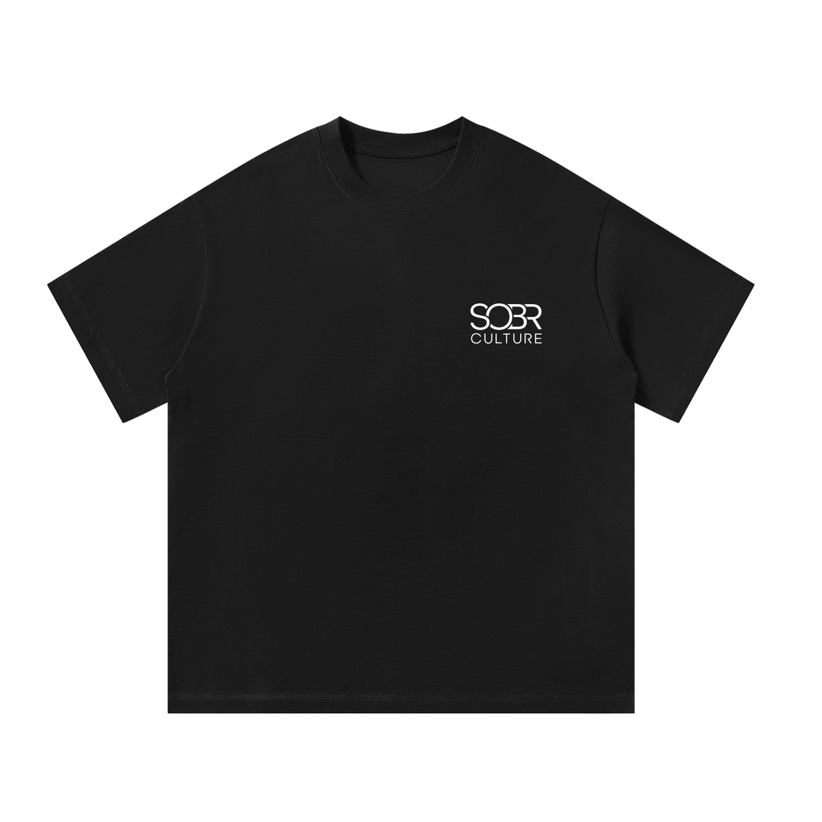 The Essentials Cotton T-Shirt in Black – Front View