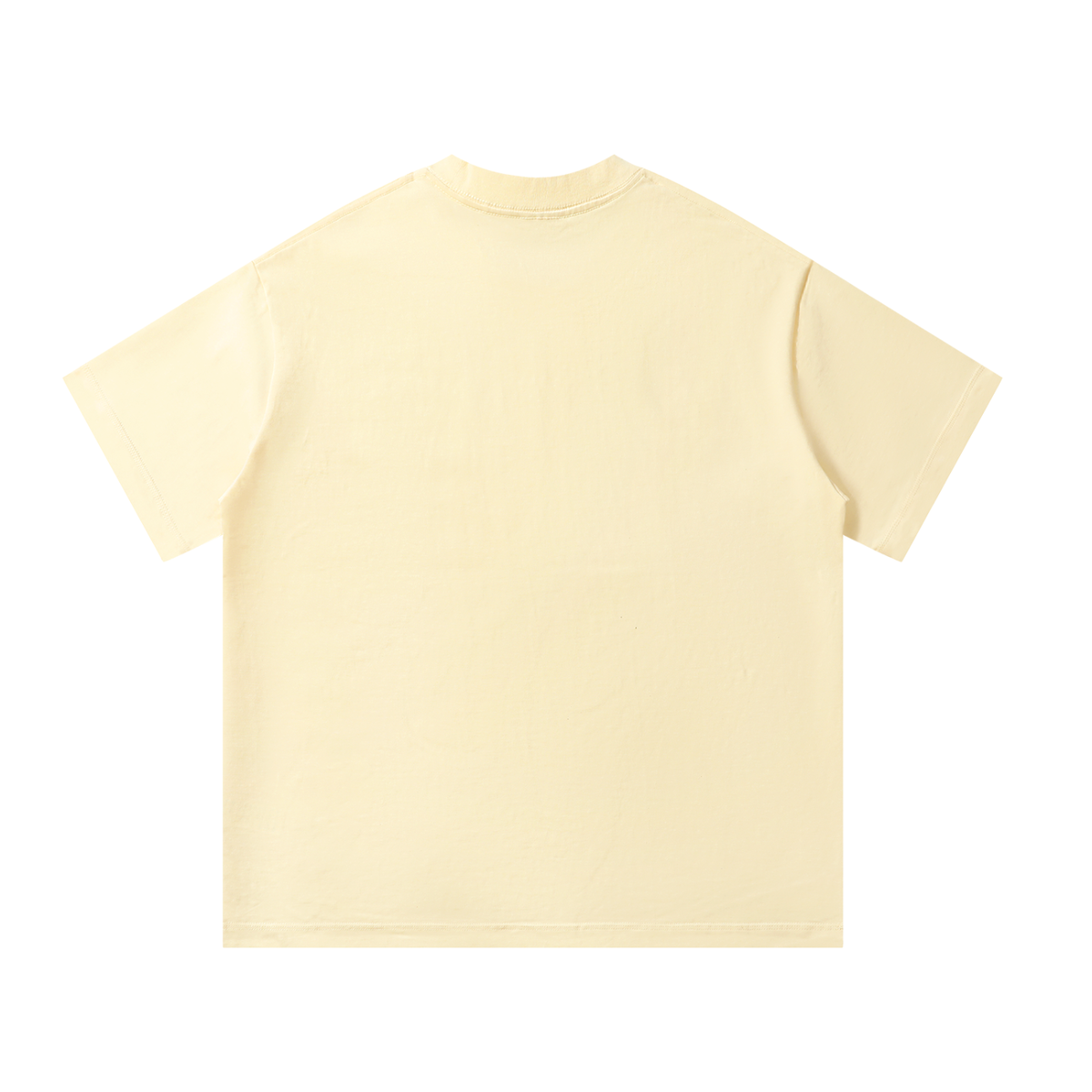 The Essentials Cotton T-Shirt in Butter Yellow – Back View