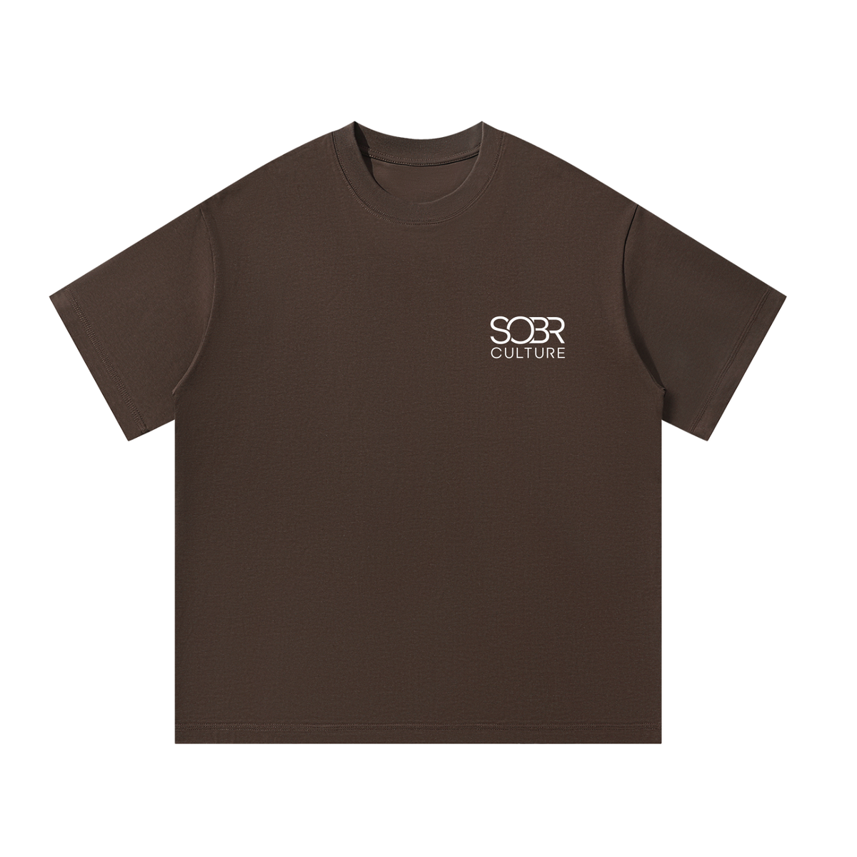 The Essentials Cotton T-Shirt in Coffee – Front View