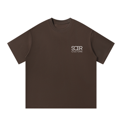 The Essentials Cotton T-Shirt in Coffee – Front View