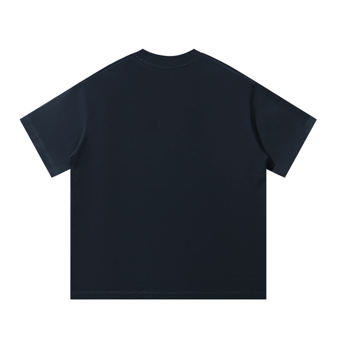 The Essentials Cotton T-Shirt in Navy Blue – Back View