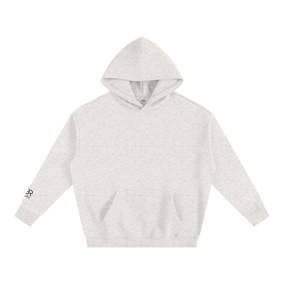 Clear Mind, Steady Soul Oversized Hoodie in Oat Gray – Front View