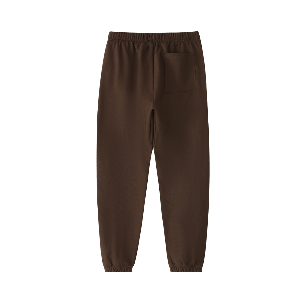 The Essentials Cotton Sweatpants in Coffee – Back View